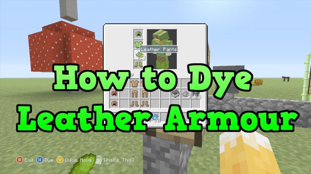 Dye Minecraft Leather Armor